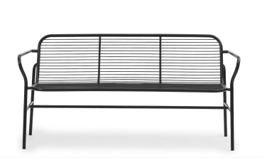 Preview: Gartenbank metall schwarz